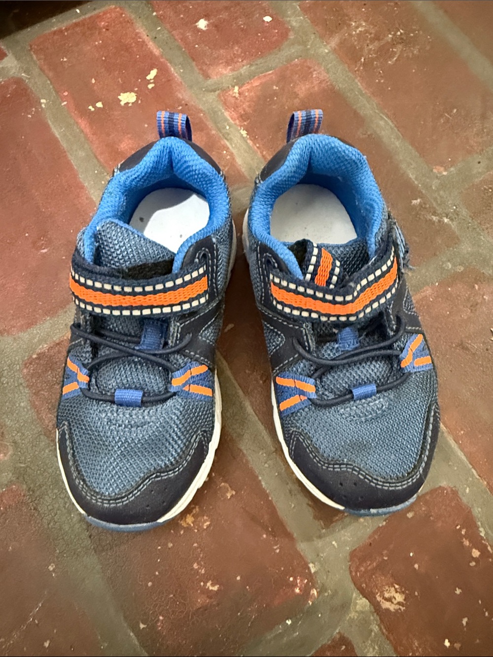 Stride Rite Blue and Orange Boys' Sneakers xx- Easy Hook-and-Loop
